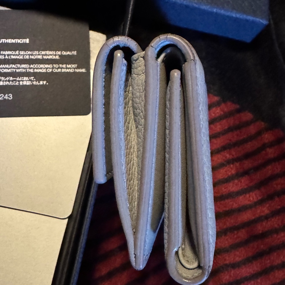 Dior Blue and Gray Leather Wallet - Picture 8 of 11